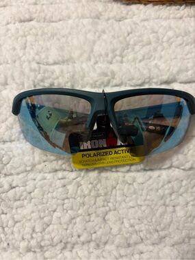 Iron Man Blue Mirrored Polarized Sport Sunglasses